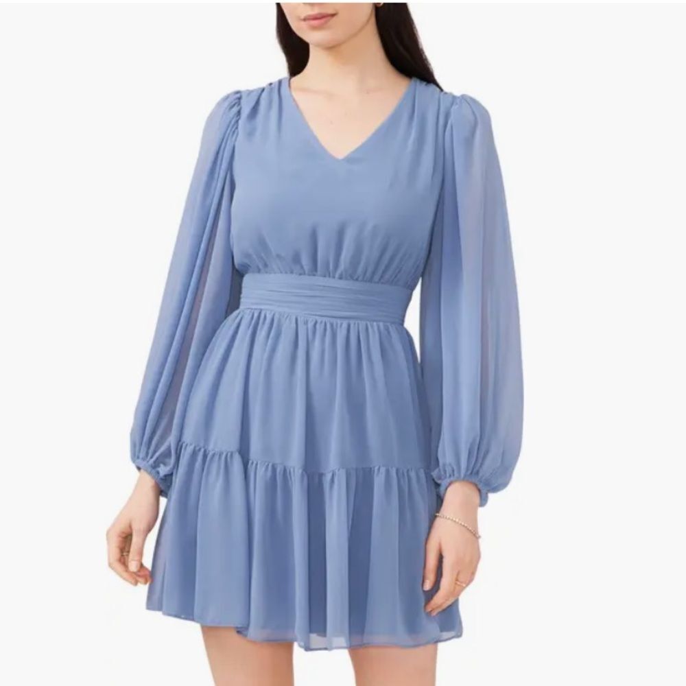 CHAUS Balloon Long Sleeve Tiered Dress ❤️NWT❤️IN STORES❤️